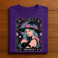 The Witch Shirt Black Cat Floral Witch Hat, Spooky Halloween Witch Tee