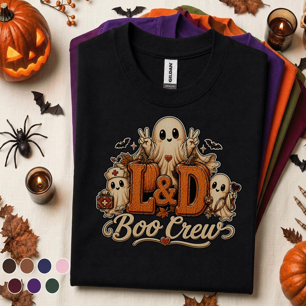 L&D Boo Crew Halloween Shirt, Labor and Delivery Nurse Tee
