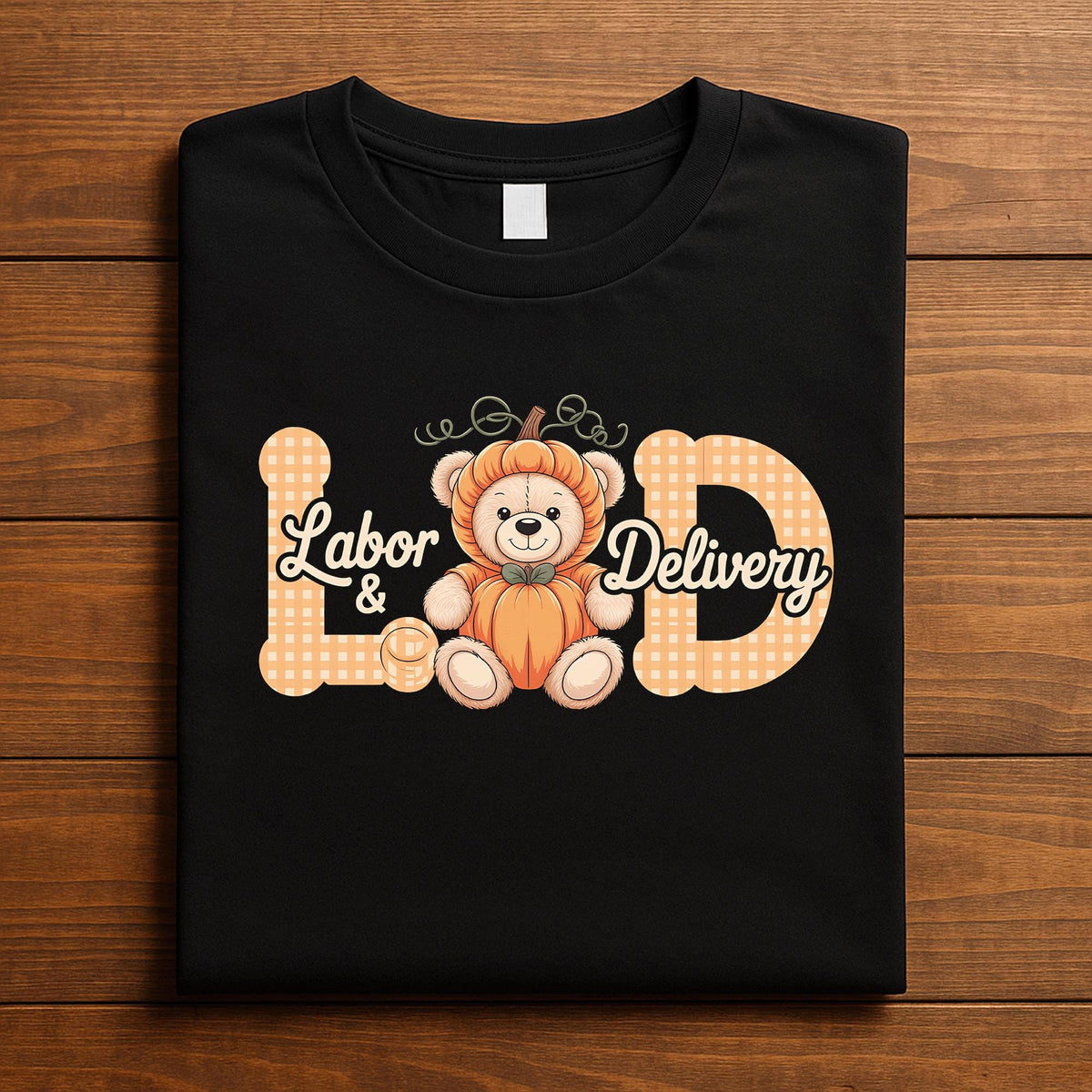 Labor and Delivery Nurse Shirt Pumpkin Costume Bear Maternity Halloween OB Nurse Gift Fall Hospital Staff LD Fall T-Shirt, NICU Thanksgiving
