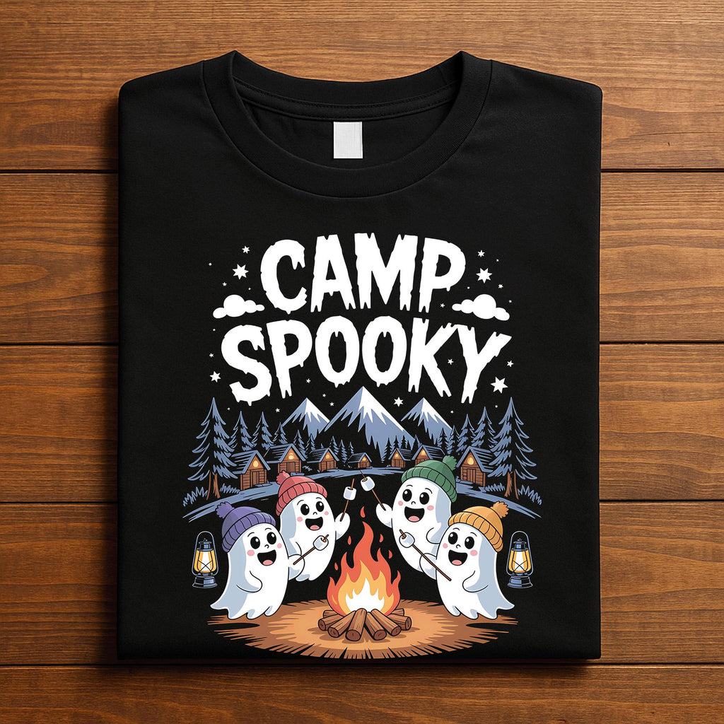 Camp Spooky Shirt, Cute Ghost Campfire Halloween Tee