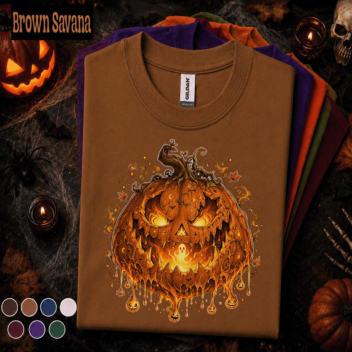 Scary Jack O Lantern Halloween Shirt, Creepy Pumpkin Tee, Spooky Ghost Pumpkin Shirt, Horror Halloween Tee, October Gift Shirt