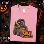 Skeleton Construction Halloween Shirt, Skid Steer Pumpkin Tee, Heavy Equipment T Shirt, Spooky Construction Worker Gift, Halloween Top