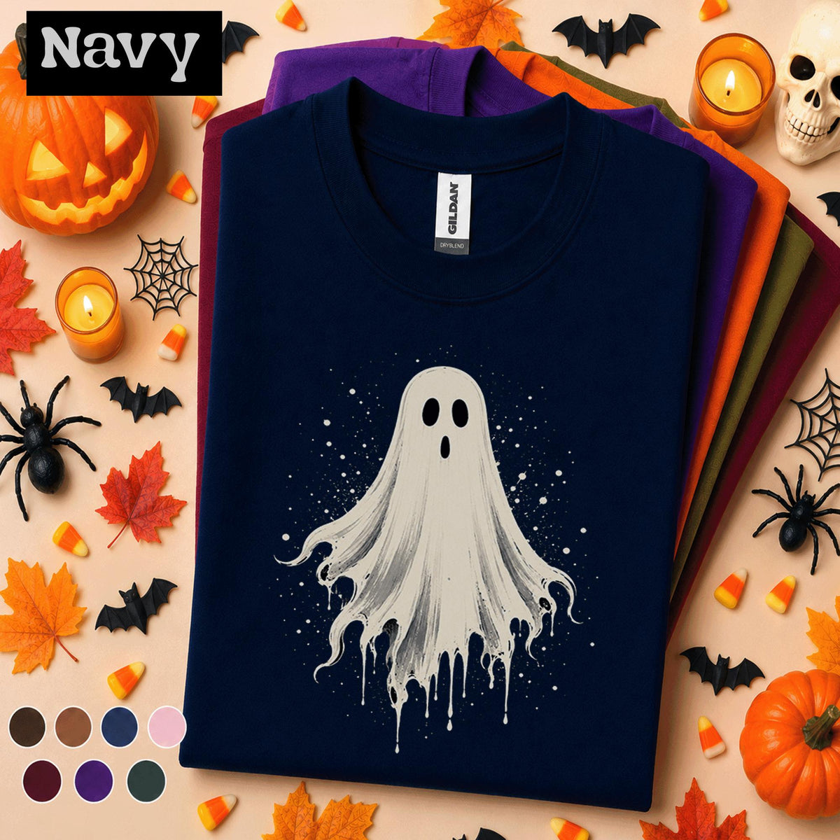Halloween Ghost Shirt, Spooky Season T Shirt, Cute Ghost Tee, Vintage Halloween Tee, Fall Pumpkin Party Shirt, Unisex Gift Tee