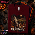 Tis the Season Football Halloween Shirt, Spooky Ghost Game Day Tee, Fall Football Shirt, Pumpkin Sports Fan Gift, Autumn Stadium Tee