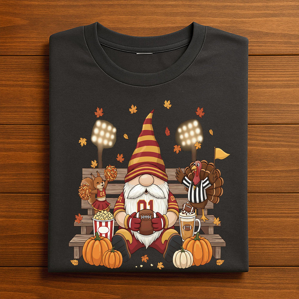 Thanksgiving Football Shirt, Fall Football Thanksgiving Tee, Sport Autumn Thanksgiving Game Day, Gift Thanksgiving Gnome Football Sweatshirt