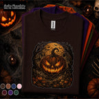 Scary Pumpkin Halloween Shirt, Evil Jack O Lantern Tee, Spooky Full Moon Horror Shirt, Creepy Pumpkin Tee, Halloween Gift for Him