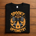 Spooky Optometry Shirt, Optician Halloween Pumpkin Bow Doctor Tee