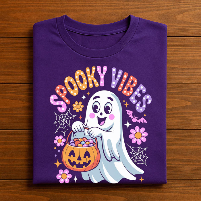 Spooky Vibes Shirt, Cute Halloween Tee