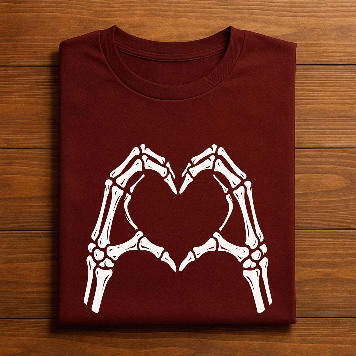 Couple Skeleton Hands Heart Shirt, Cute Gothic Halloween T-Shirt, Skeleton Love Hand Sign Tee, Spooky Romantic Shirt, Gift Couple Shirt