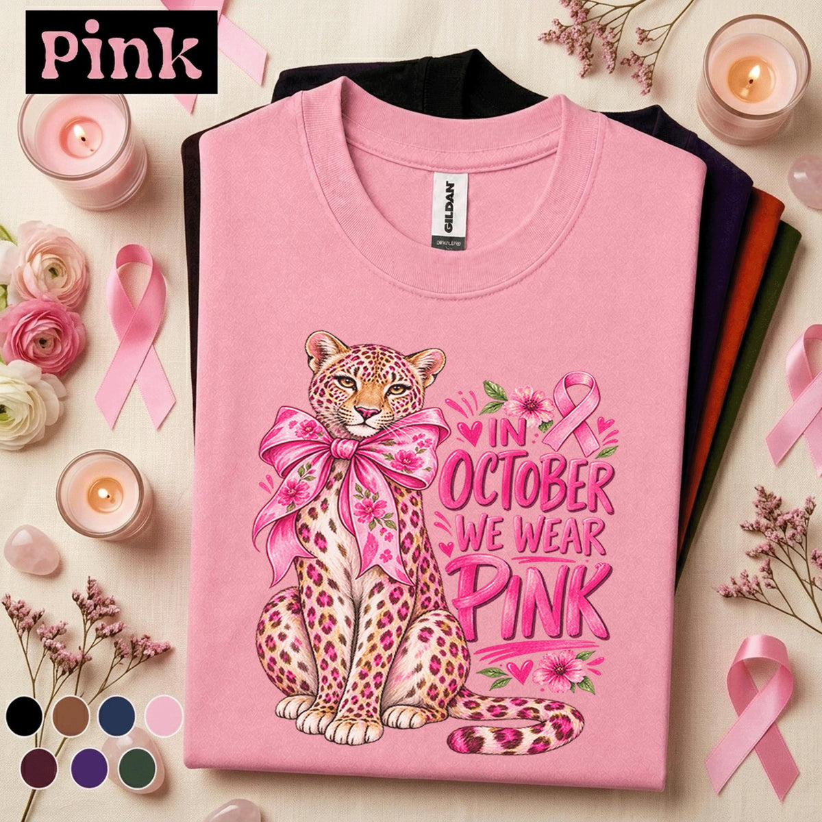 Breast Cancer Awareness Shirt, In October We Wear Pink Tee