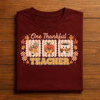 Thanksgiving Teach Fall Outfit Teacher Autumn Pumpkin Classroom Shirt, One Thankful Teacher shirt, Gift Teacher Thanksgiving Sweatshirt