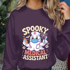 Groovy Spooky Medical Assistant Shirt Funny Ghost Halloween Tee, Nurse Halloween Medical Shirt For Healthcare Workers And Assistants Gift