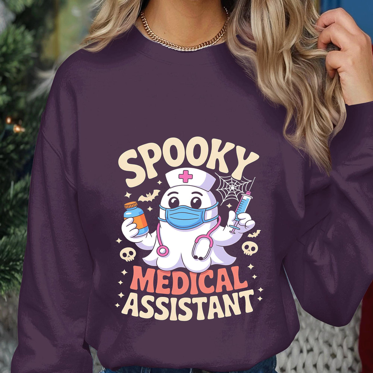 Groovy Spooky Medical Assistant Shirt Funny Ghost Halloween Tee, Nurse Halloween Medical Shirt For Healthcare Workers And Assistants Gift
