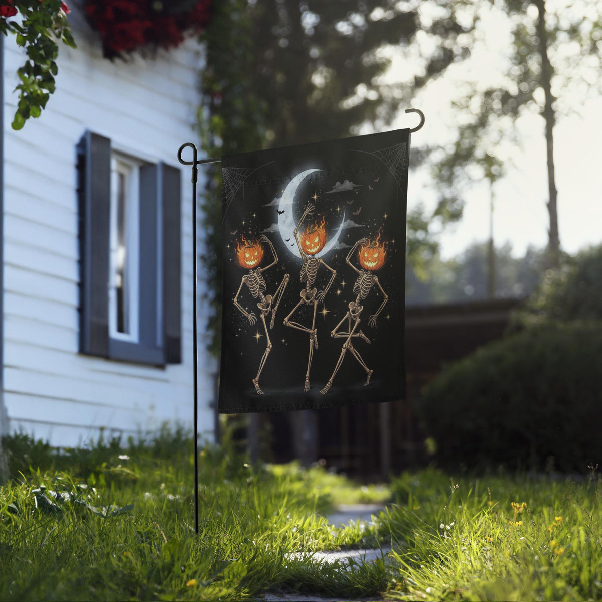 Halloween Skeleton Garden Flag, Liberal Outdoor Halloween Decor Banner, Halloween Garden Flag, Halloween Decor, Halloween decoration