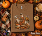 Cute Fall Goose Shirt, Autumn Goose Sweater Tee, Cozy Pumpkin Goose Shirt, Sunflower Harvest Fall Shirt, Thanksgiving Gift for Her