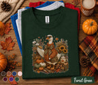 Cute Fall Goose Shirt, Autumn Goose Sweater Tee, Cozy Pumpkin Goose Shirt, Sunflower Harvest Fall Shirt, Thanksgiving Gift for Her
