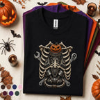 Mechanic Halloween Shirt, Skeleton Engine Rib Cage Tee