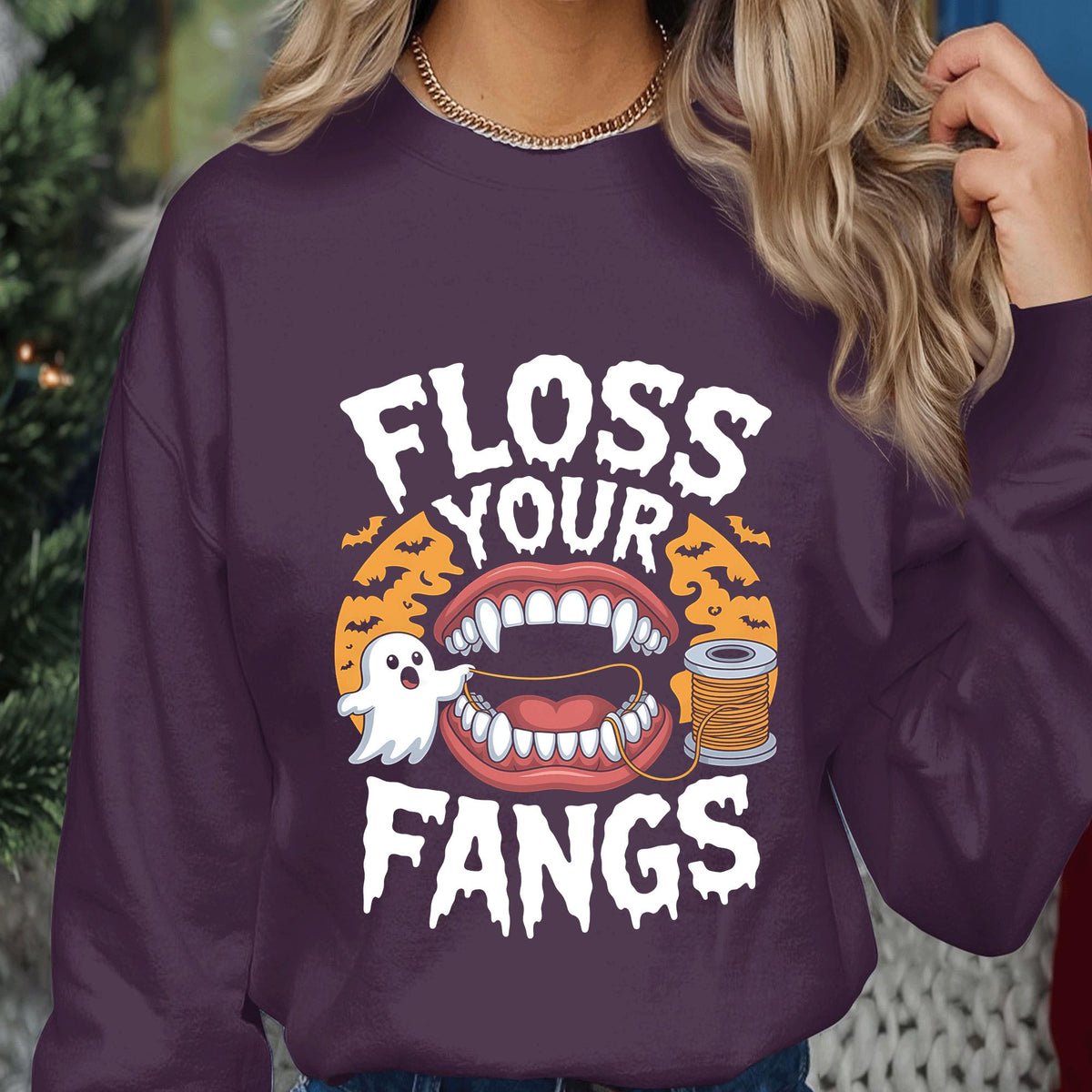 Dental Halloween Shirt, Gift For Dental Tech, Funny Dental Hygienist Tshirt, Floss Your Fangs Tee, Halloween Assistant Tech Sweatshirt