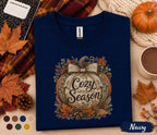 Cozy Season Pumpkin Shirt, Cute Fall Pumpkin Tee, Autumn Harvest Shirt, Thanksgiving Pumpkin Sweatshirt, Cozy Autumn Outfit Gift for Her