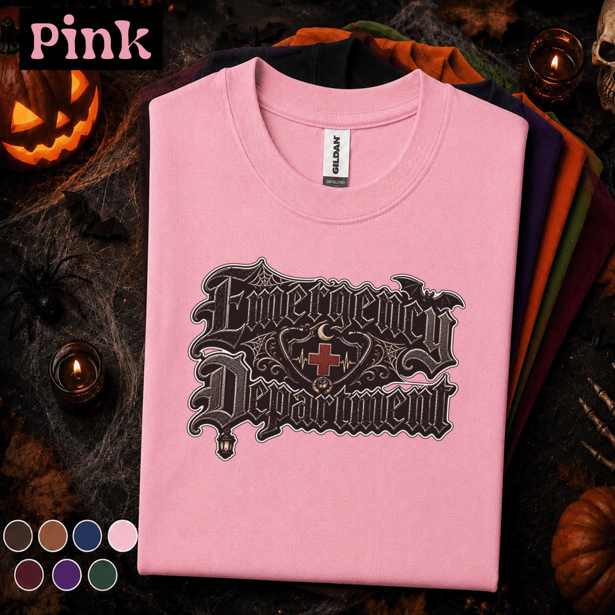 Emergency Department Halloween Shirt, Gothic ER Nurse Tee, Spooky Healthcare Worker Gift, Emergency Room Nursing Halloween T Shirt Gift