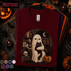 Not Today Ghost Halloween Shirt, Black Cat Ghost Tee, Funny Introvert Spooky T Shirt, Moody Halloween Tee, Cozy Goth Fall Gift