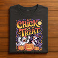 Chick or Treat Halloween Chicken Shirt, Funny Poultry Lover Tee