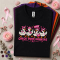 Breast Cancer Awareness Shirt, Check Your Honkers Goose Tee