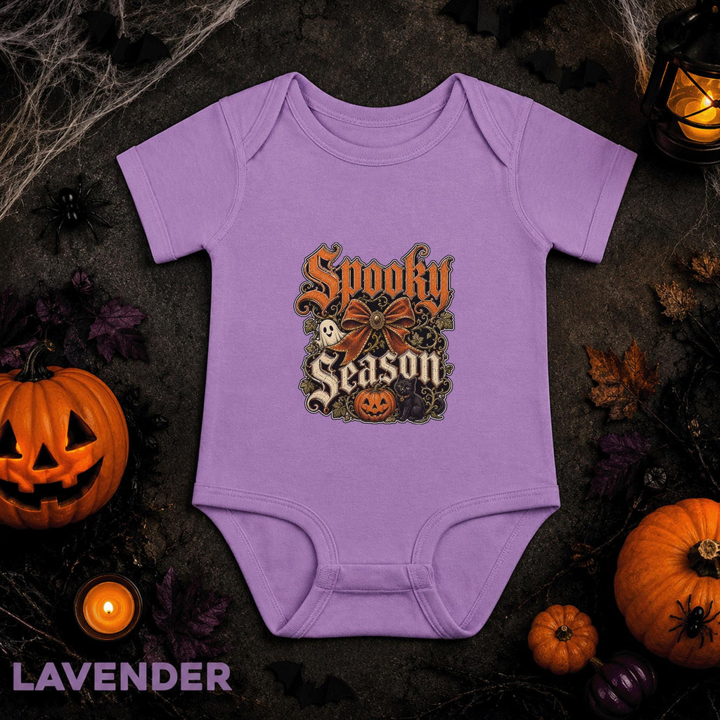 Spooky Season Baby Bodysuit, Vintage Halloween Infant Outfit, Ghost Pumpkin Black Cat Shirt, First Halloween Gift, Gothic Fall Baby Wear