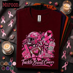Breast Cancer Awareness Football Shirt, Tackle Breast Cancer Tee, Pink Ribbon Game Day Shirt, Football Mom Support Team Pink October Gift
