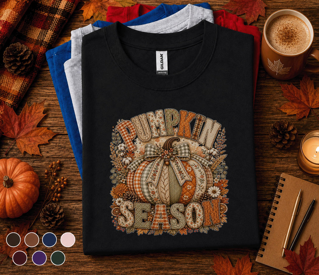 Pumpkin Season Shirt, Cozy Autumn Pumpkin Tee