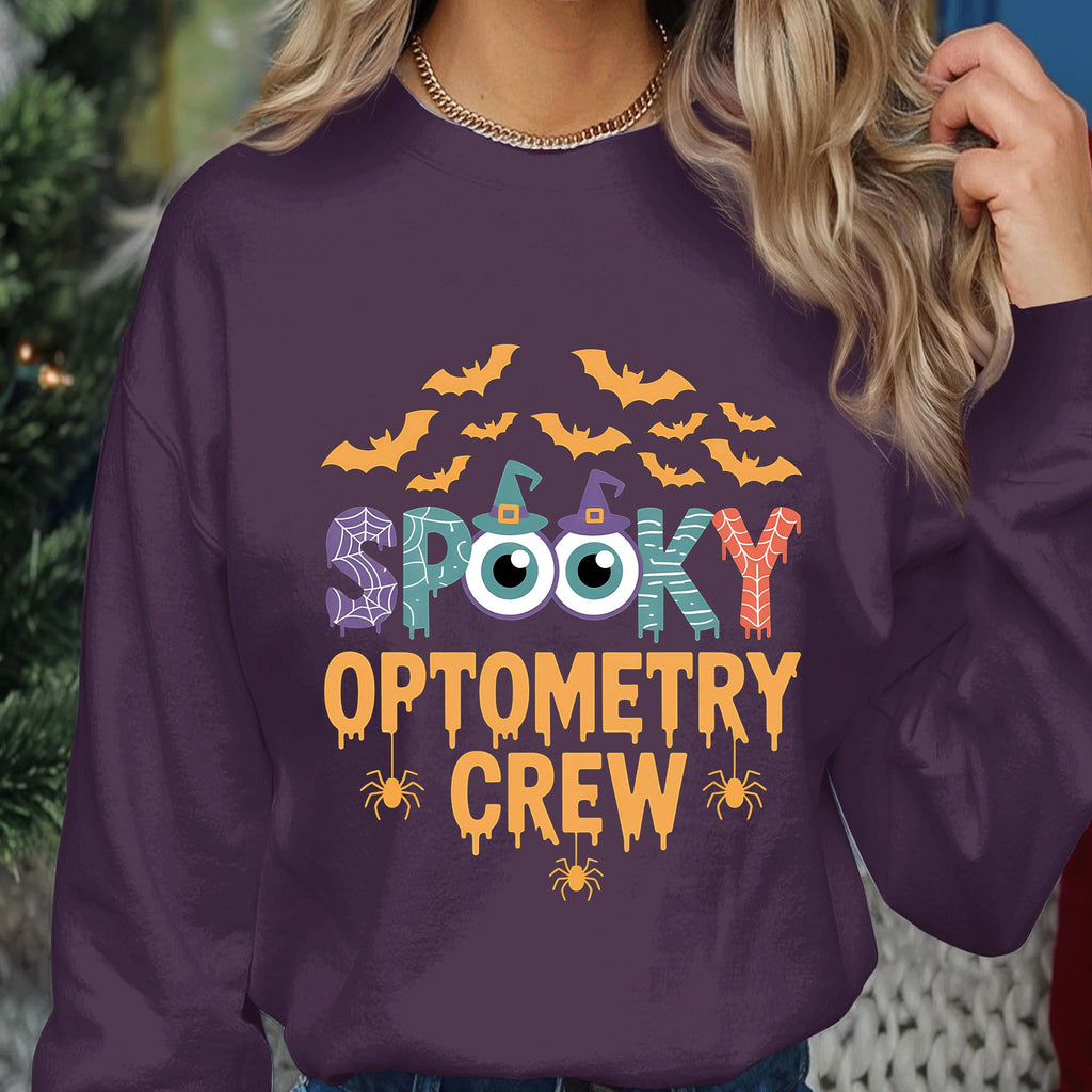 Spooky Optometry Crew Shirt, Funny Halloween Eye Doctor Team Tee, Cute Optometrist Halloween Costume Shirt For Groups, Halloween Optometry