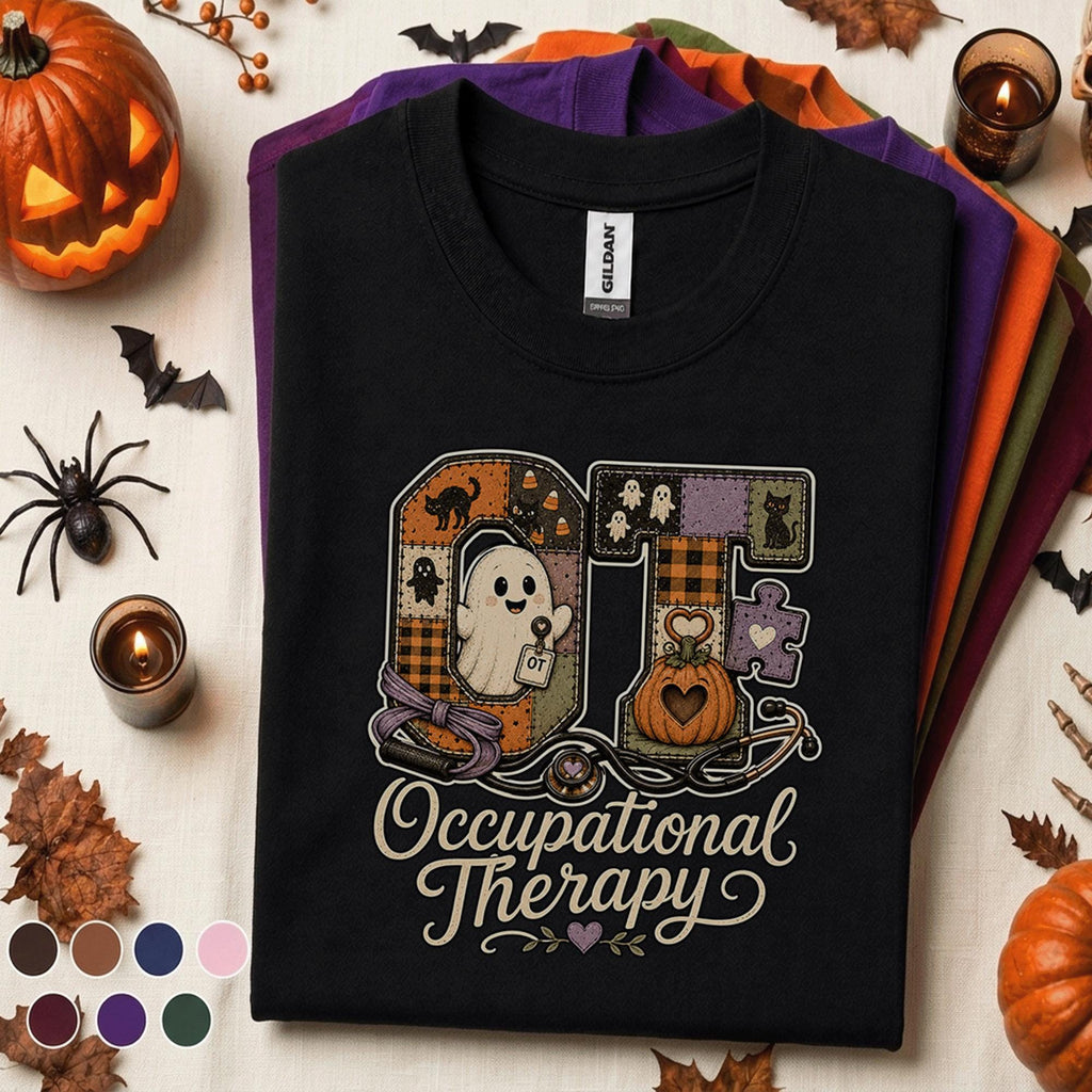 Occupational Therapy Halloween Shirt, Cute Ghost OT Tee