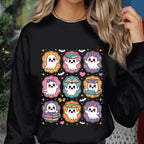 Kawaii Ghost Reading Books Shirt, Teacher Librarian Halloween Gift, Halloween Book Sweatshirt, Halloween School, spooky ghost book lover