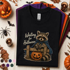 Waiting for Halloween Raccoon Shirt, Cute Raccoon Tee