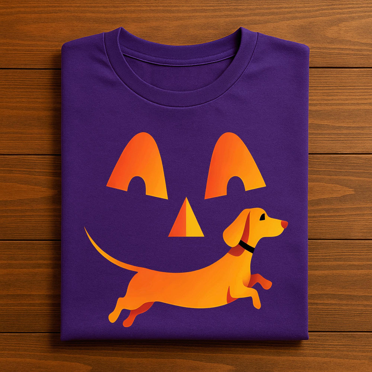 Pumpkin Face Dachshund Shirt, Dachshund Halloween Dog Lover Tee, Funny Wiener Dog Pumpkin Shirt, Cute Halloween Pup T-Shirt, Dog Halloween