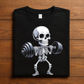 Skeleton Weightlifting Shirt Funny Gym Fitness Halloween Tee Spooky Bodybuilding Powerlifting Skeleton Workout Shirt ...