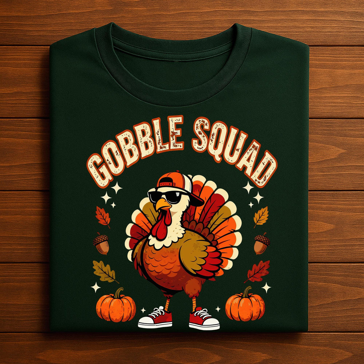 Gobble Squad Shirt, Friends Thanksgiving Tee with Hip Turkey Squad, Gift Thanksgiving Sweatshirt, Family Thanksgiving Hoodie