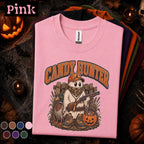 Candy Hunter Halloween Shirt, Duck Hunting Ghost Tee, Funny Trick or Treat Hunter Gift, Spooky Waterfowl Hunting Pumpkin T-Shirt