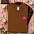 Breast Cancer Awareness Shirt, Pink Ribbon Pocket Tee, Minimalist Floral Butterfly Shirt, October Pink Out Support Gift for Women