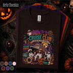 Haunted Cruise Club Halloween Shirt, Spooky Season Cruise Tee, Ghost Vacation Shirt, Halloween Cruise Gift, Beach Boo Crew T-Shirt