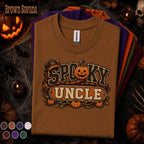 Spooky Uncle Halloween Shirt, Funny Uncle Pumpkin Tee, Fall Family Halloween Gift, Retro Jack O Lantern Shirt, Uncle Halloween Party Tee