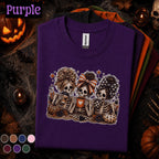Skeleton Besties Halloween Shirt, Spooky Coffee T Shirt, Cute Bow Skeleton Tee, Pumpkin Fall Shirt, Halloween Girls Gift Tee