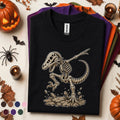 Dinosaur Skeleton Halloween Shirt, Dabbing T Rex Skeleton Tee