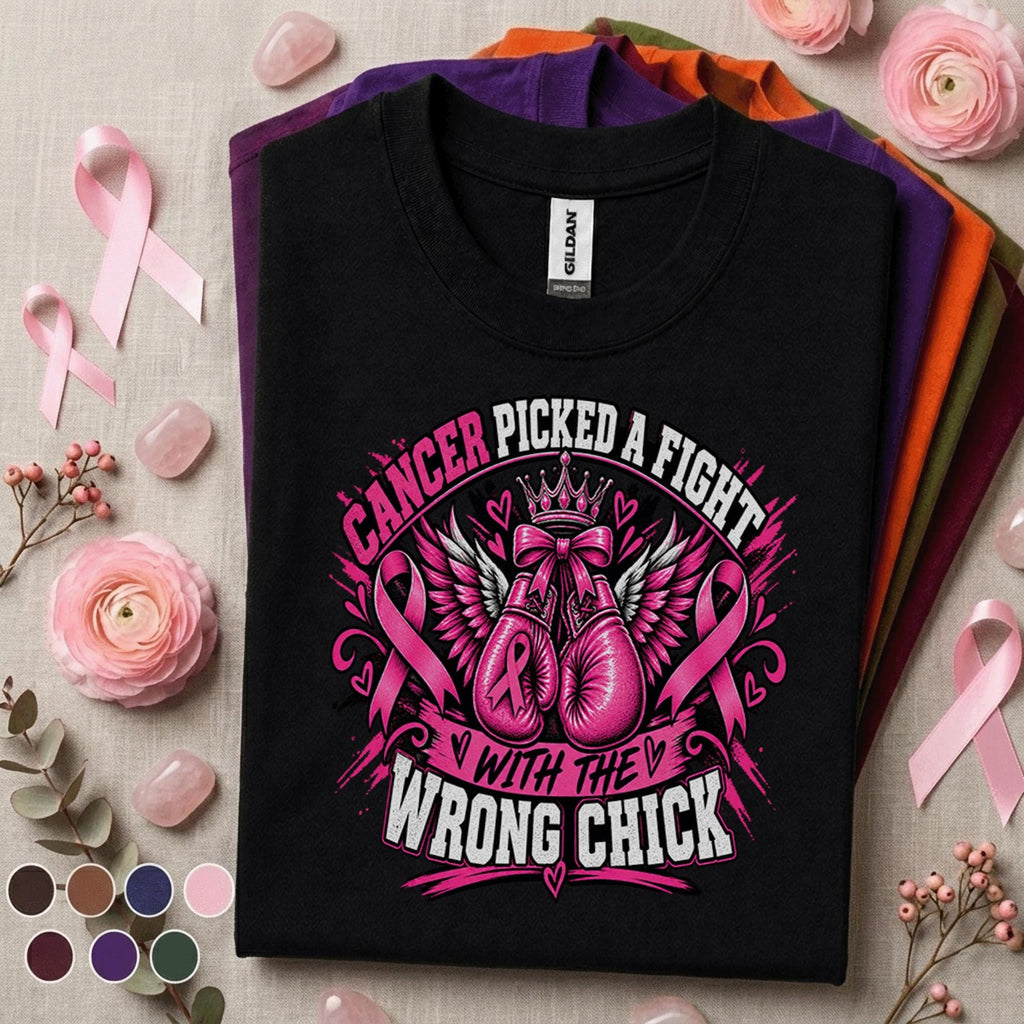 Breast Cancer Awareness Shirt, Cancer Picked a Fight Tee