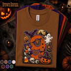 9th Birthday Halloween Shirt, Spooky Number 9 Tee, October Birthday Party Shirt, Ghost Pumpkin Witch Kids Halloween Birthday Gift Girls Boys