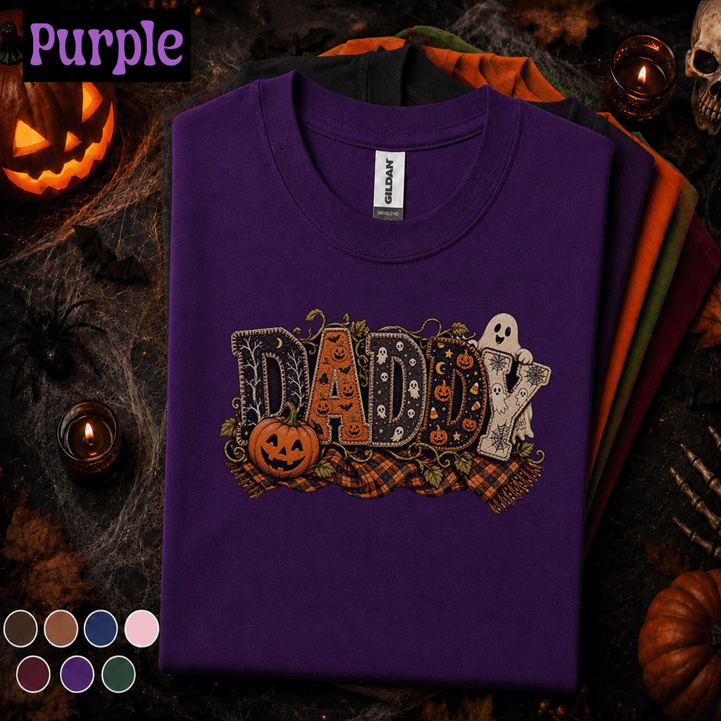 Daddy Halloween Shirt, Spooky Dad Pumpkin Tee, Cute Ghost Father Shirt, Vintage Halloween Dad Gift, Fall Jack O Lantern Family Top