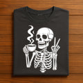Skeleton Coffee Shirt, Funny Halloween Skeleton Tee