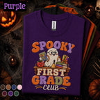 Spooky First Grade Club Halloween Shirt, Cute Ghost Teacher Tee, First Grade Teacher Gift, Halloween School Shirt, Fall Classroom Tee