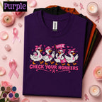 Breast Cancer Awareness Shirt, Check Your Honkers Goose Tee, Funny Pink Ribbon Shirt, October Awareness Gift for Women Duck Lover Gift