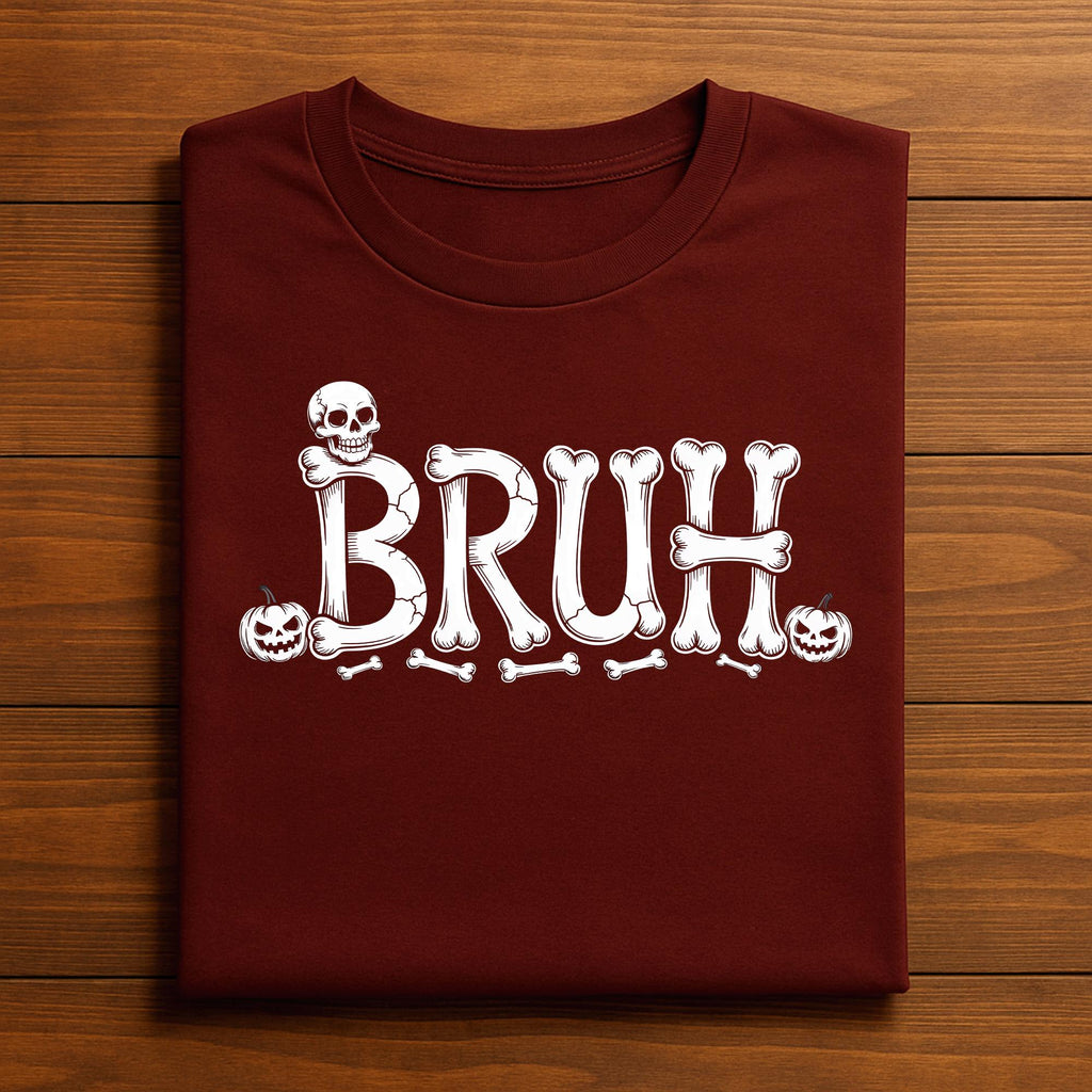 BRUH Skeleton Shirt, Funny Bone Letter Halloween Shirt, Teen Halloween Meme Tee, Bruh Skulls and Bones Shirt, BRUH Halloween Sweatshirt